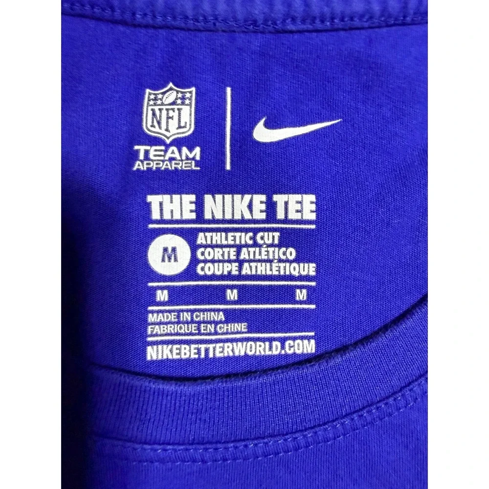 Nike T-Shirt Women Medium Blue Good NY Giants Just Do It Graphic Tee NFL